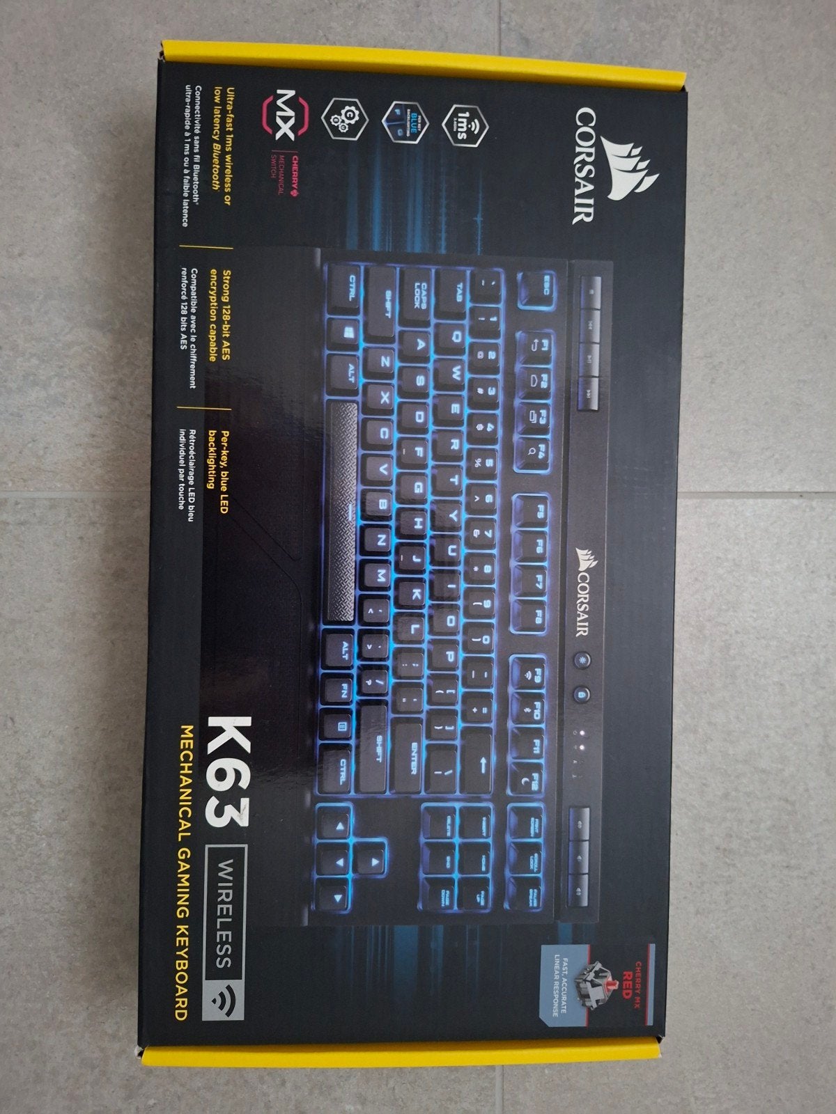 Corsair gaming K63 wireless keyboard. Ongebruikt. Azerty, Computers en Software, Toetsenborden, Nieuw, Azerty, Draadloos, Draadloze ontvanger