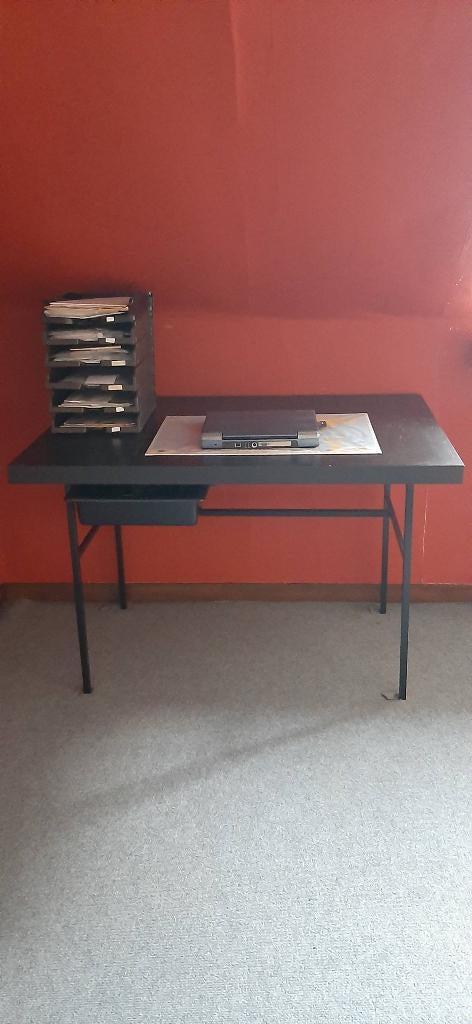 Zwarte Bureautafel, Ophalen, Gebruikt, Zwart