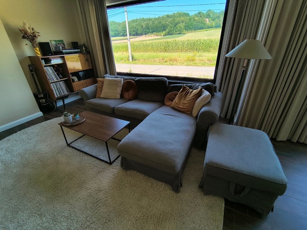 Zetel 3zit met chaise longue, Maison & Meubles, 250 à 300 cm, Banc d'angle, Enlèvement, Utilisé