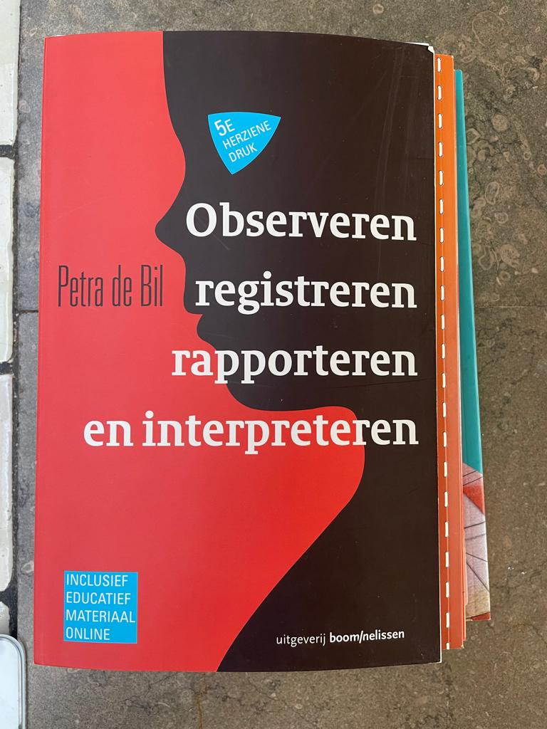 Observeren, registreren, rapporteren en interpreteren, Boeken, Ophalen of Verzenden
