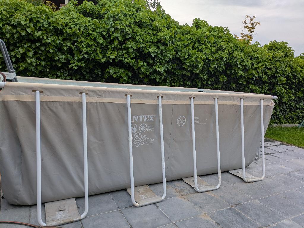 Zwembadframe intex 200x400x122, Tuin en Terras, Gebruikt, 200 tot 300 cm, Rechthoekig, Ophalen