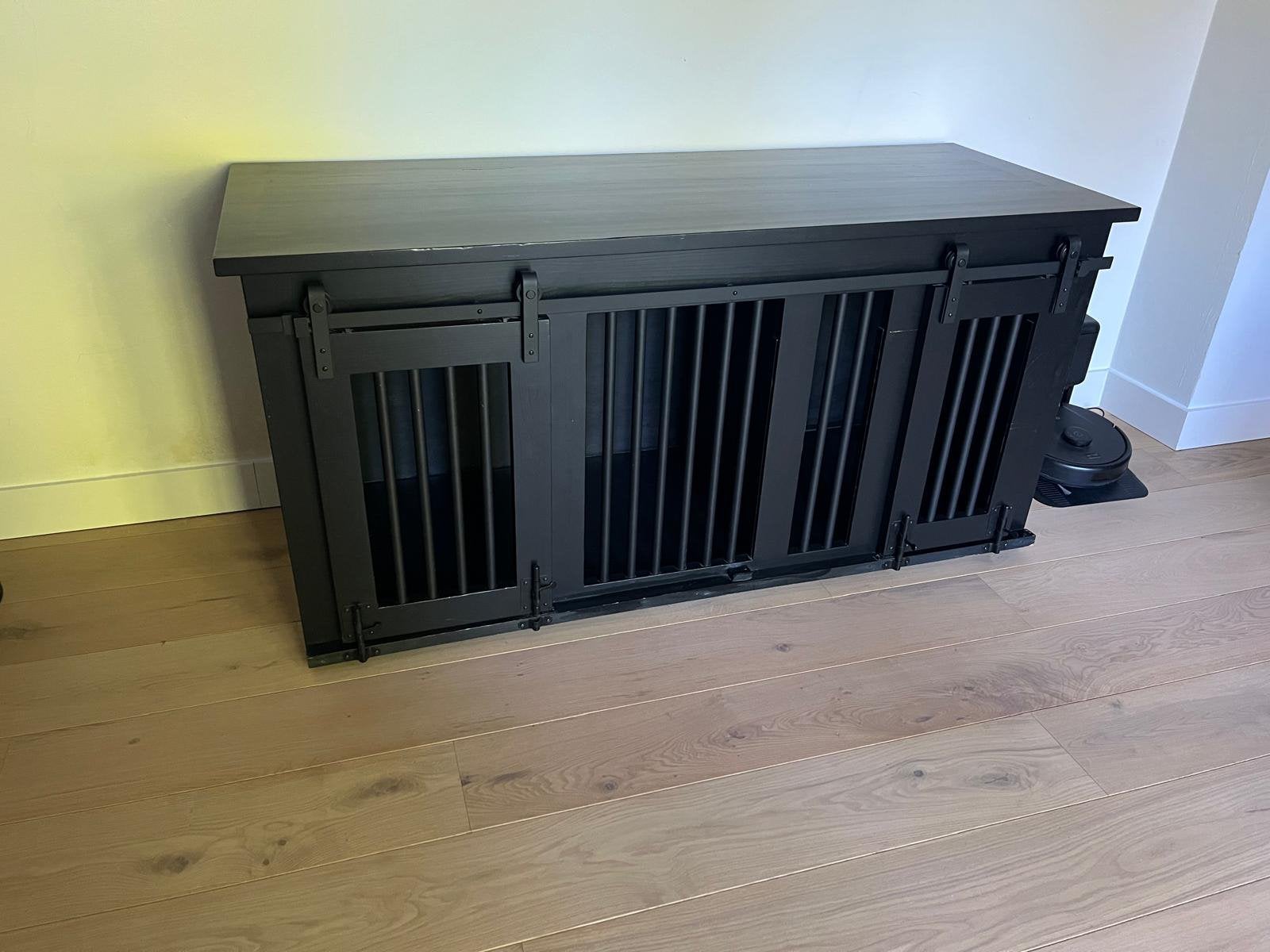 Nette honden bench / dressoir zwart, Dieren en Toebehoren, Ophalen, 65 tot 100 cm, Hondenhok, 110 cm of meer