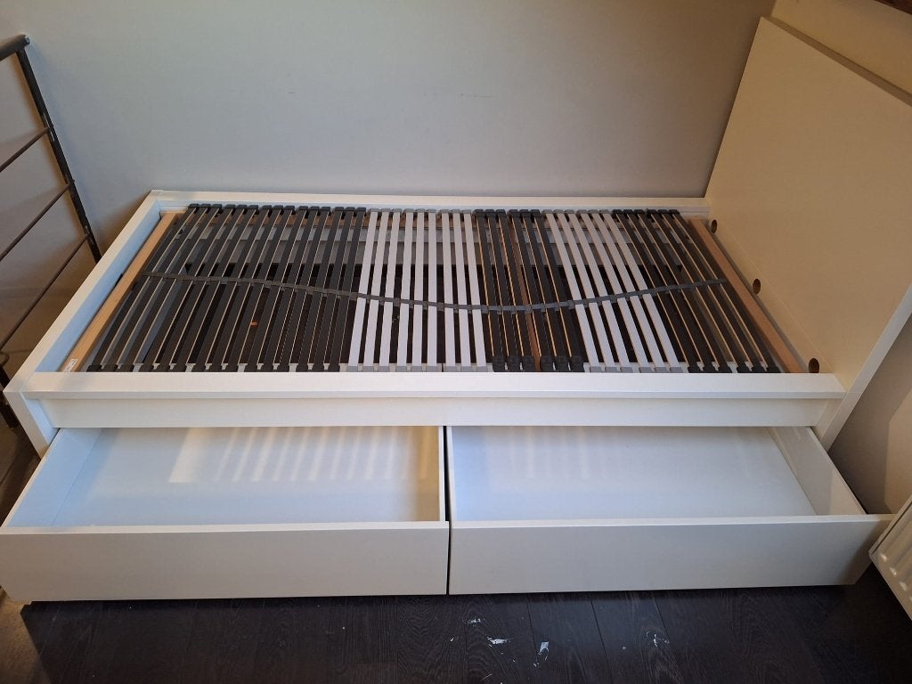 Eenpersoonsbed Ikea Malm 90 x 200, Maison & Meubles, Chambre à coucher | Lits, 90 cm, Une personne, Enlèvement, Utilisé