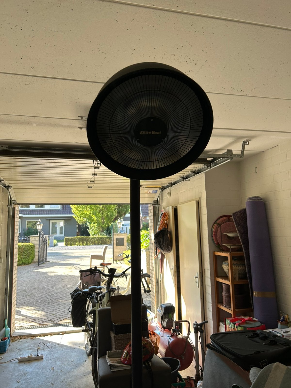 Te koop mooie terrasverwarmer, Huis en Inrichting, Lampen | Vloerlampen, Ophalen, Zo goed als nieuw, 200 cm of meer