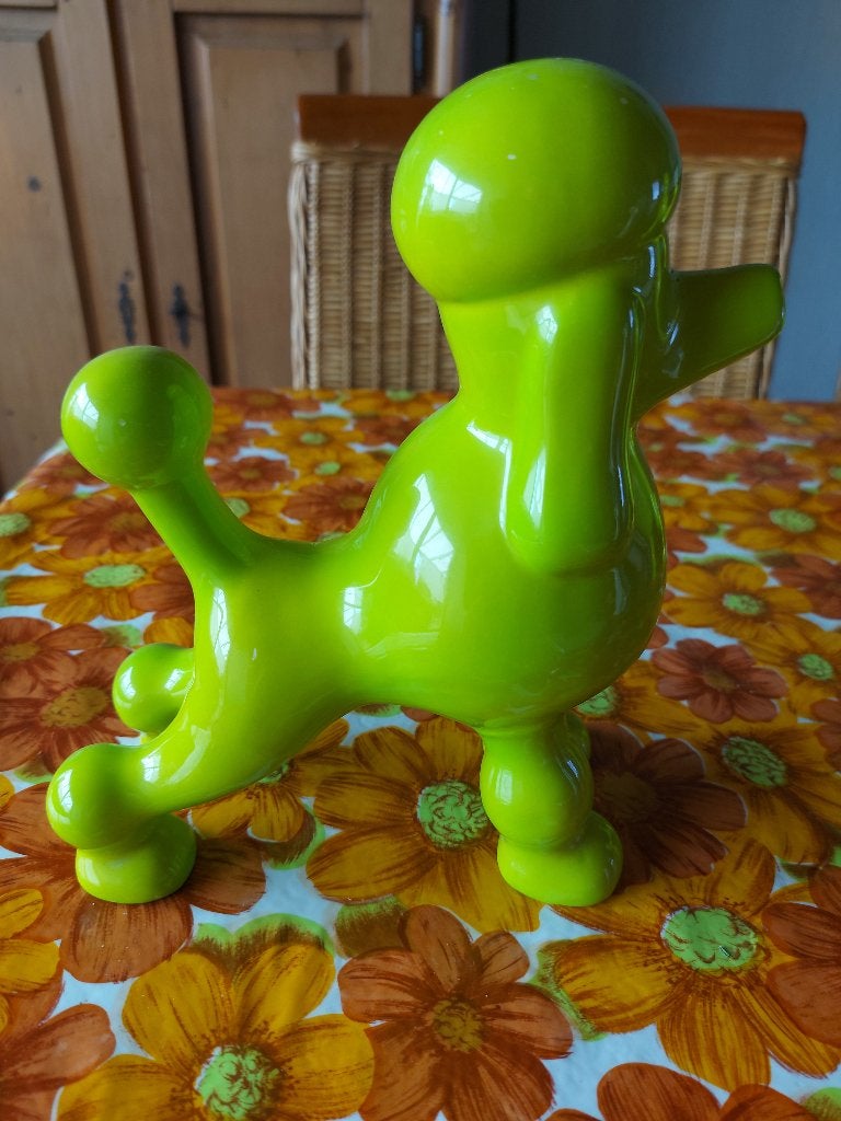 fluor groen beeld Poedel, Ophalen of Verzenden