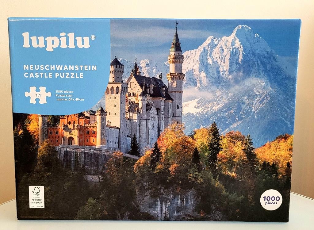 Puzzle Neuschwanstein Castle , 1000 pieces, 67×48 cm, Enlèvement, 500 à 1500 pièces, Neuf, Puzzle