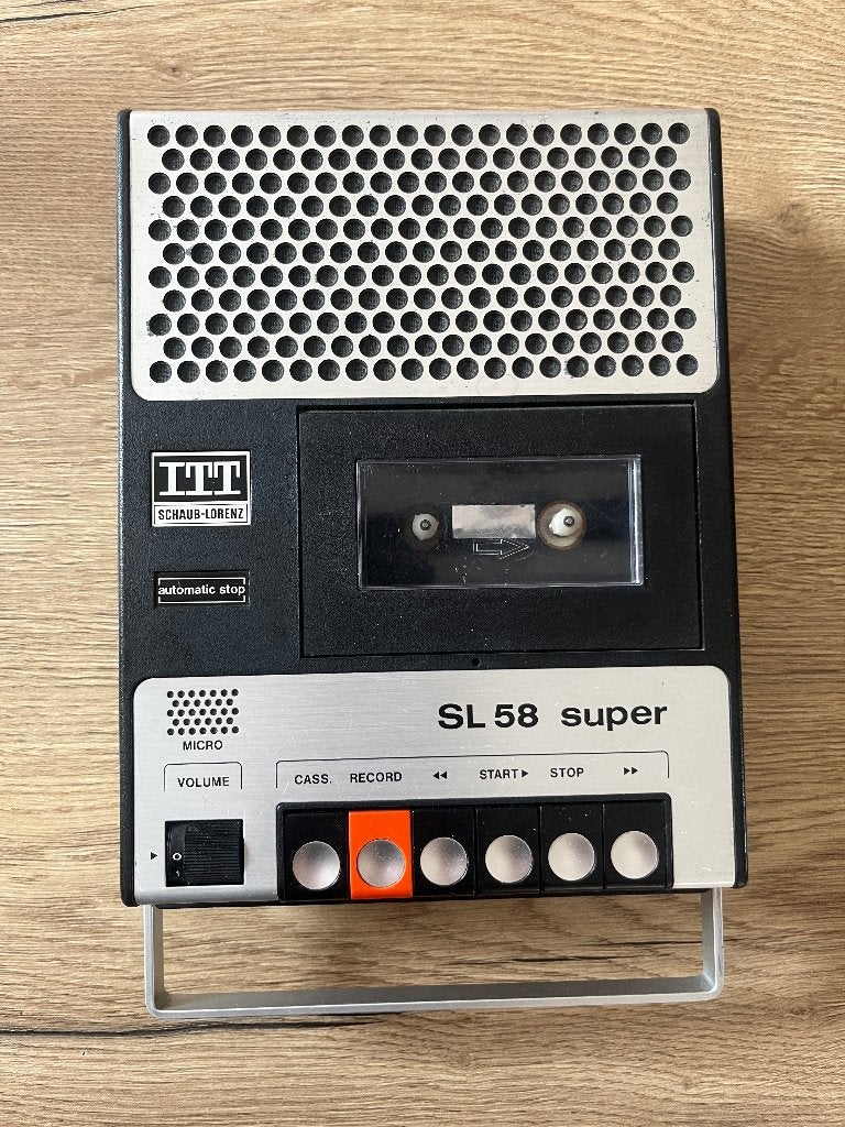 Magnétophone à super cassette Vintage ITT Shaub-Lorenz SL58, Enlèvement, Utilisé, Radio