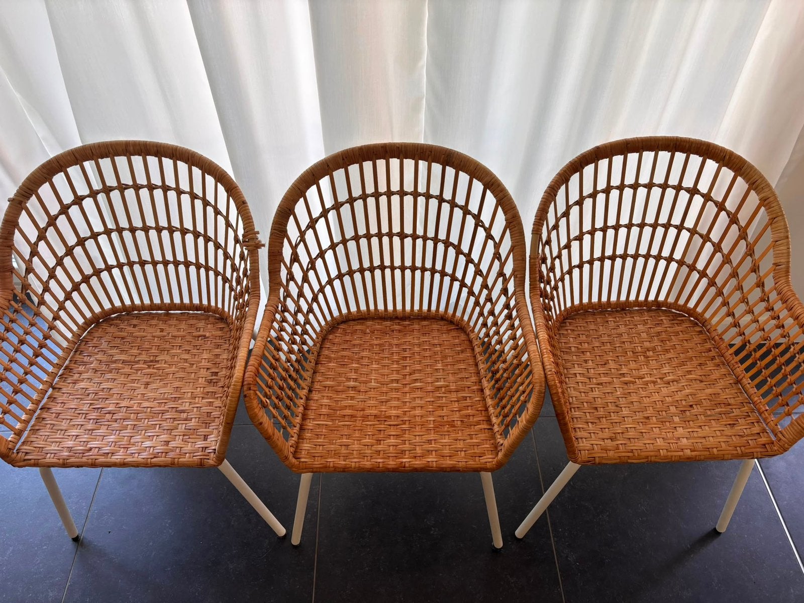 6 rotan stoelen, Ophalen, Zo goed als nieuw