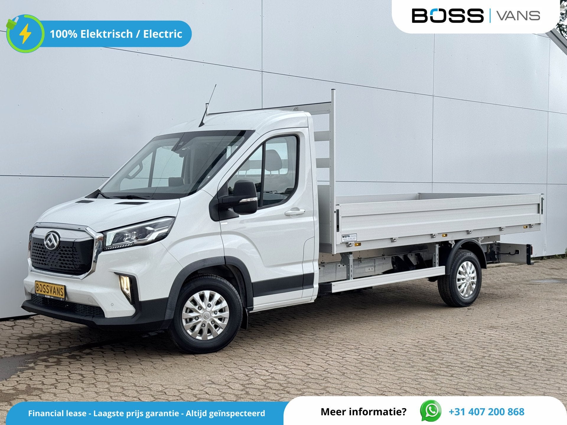 Maxus eDeliver 9 65kWh 204PK Nieuw! Open Laadbak 172km WLTP, Neuf, Achat, Entreprise, 3 places