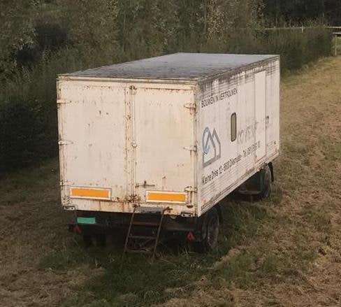 Werfkeet 6,20 X 2,50 op chassis, Ophalen, Gebruikt