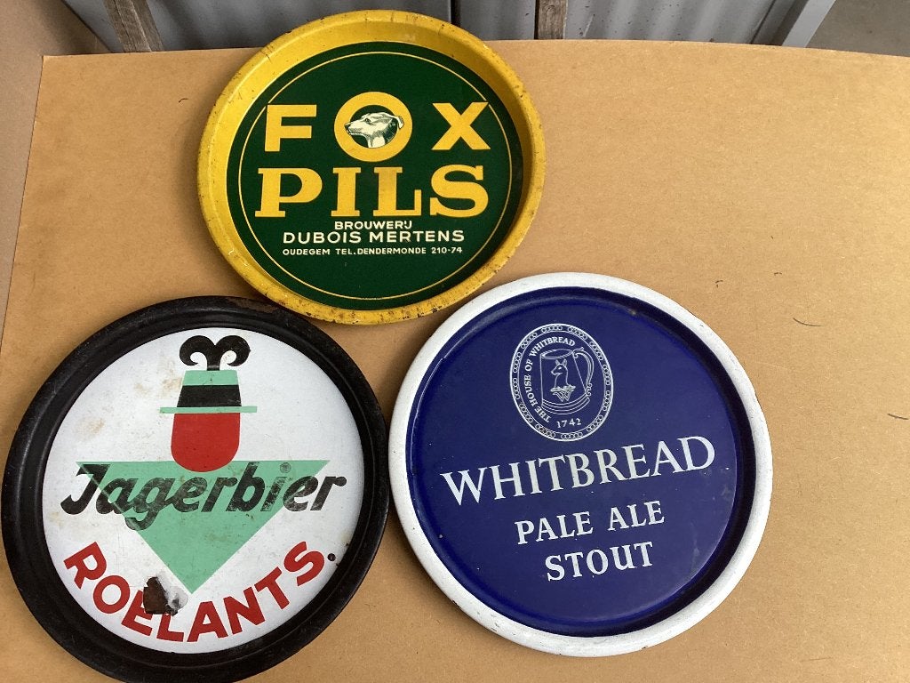 Publicite-Plateau a servir bière-anciens-Fox pils -31 cm, Collections, Marques & Objets publicitaires, Enlèvement ou Envoi, Utilisé