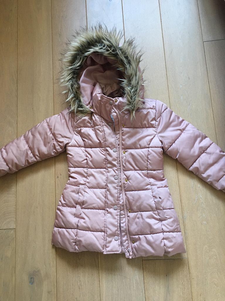 Jas H&M roze maat 128, Kinderen en Baby's, Kinderkleding | Maat 128, Meisje, H&M, Ophalen of Verzenden, Zo goed als nieuw