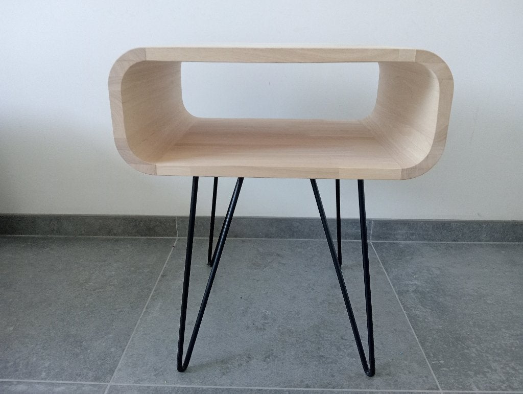 2 Tafeltjes metro XL Boom, Moins de 55 cm, Enlèvement, Rectangulaire, Bois