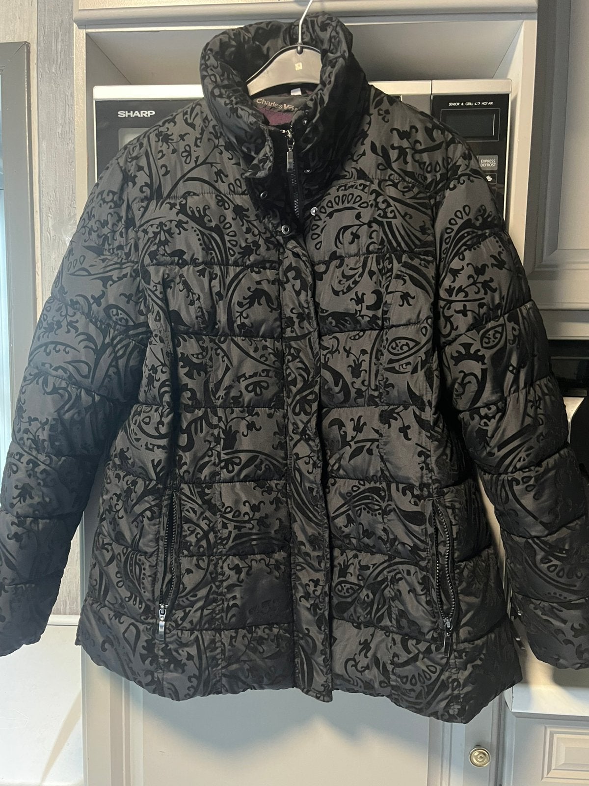 Zwarte mooie Winterjas maat 46, Ophalen, Zo goed als nieuw, Maat 46/48 (XL) of groter