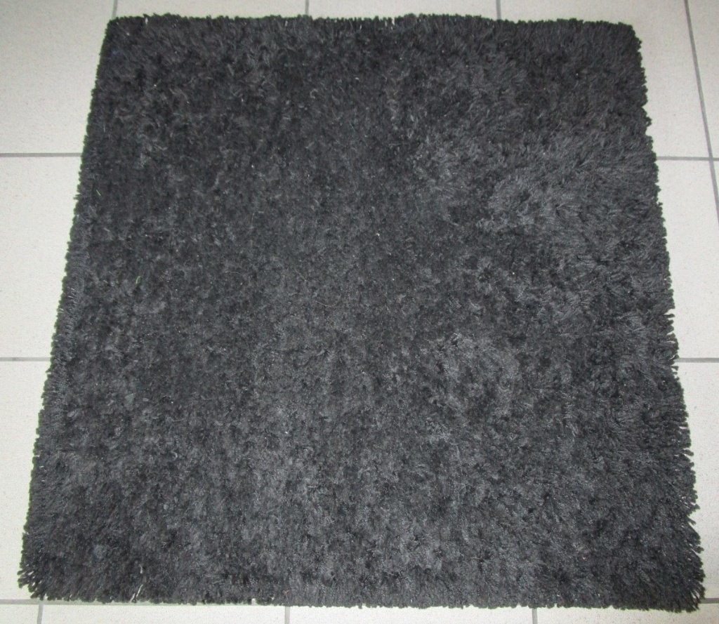Tapijt IKEA Hampen - 80x80cm - ALS NIEUW !, Huis en Inrichting, 50 tot 100 cm, Zwart, Vierkant, Zo goed als nieuw