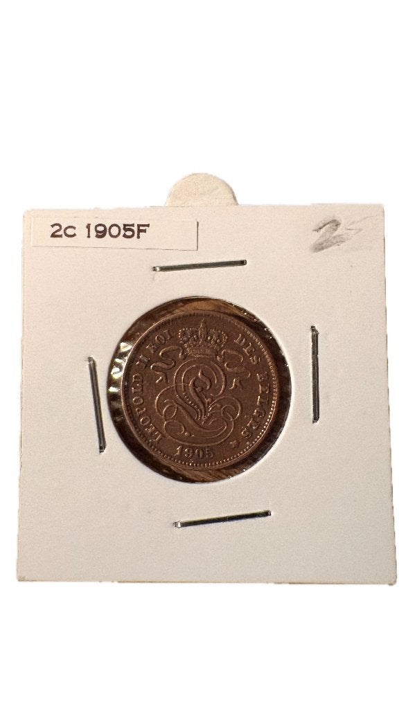 LEOPOLD II: 2 cent 1905F (1), Ophalen of Verzenden