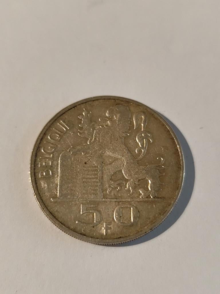 België 50 francs 1949 frans, Postzegels en Munten, Munten | België, Zilver, Ophalen of Verzenden, Losse munt, Zilver