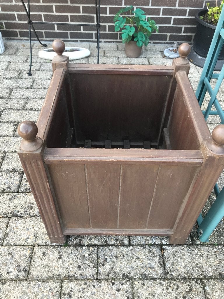 houten bloembak 45x45 cm, Ophalen, Zo goed als nieuw