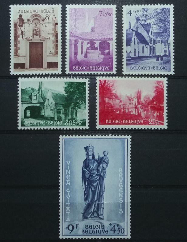 Postzegels 946/951 Ten voordele van de restauratie van begin, Verzenden, Frankeerzegel, Postfris