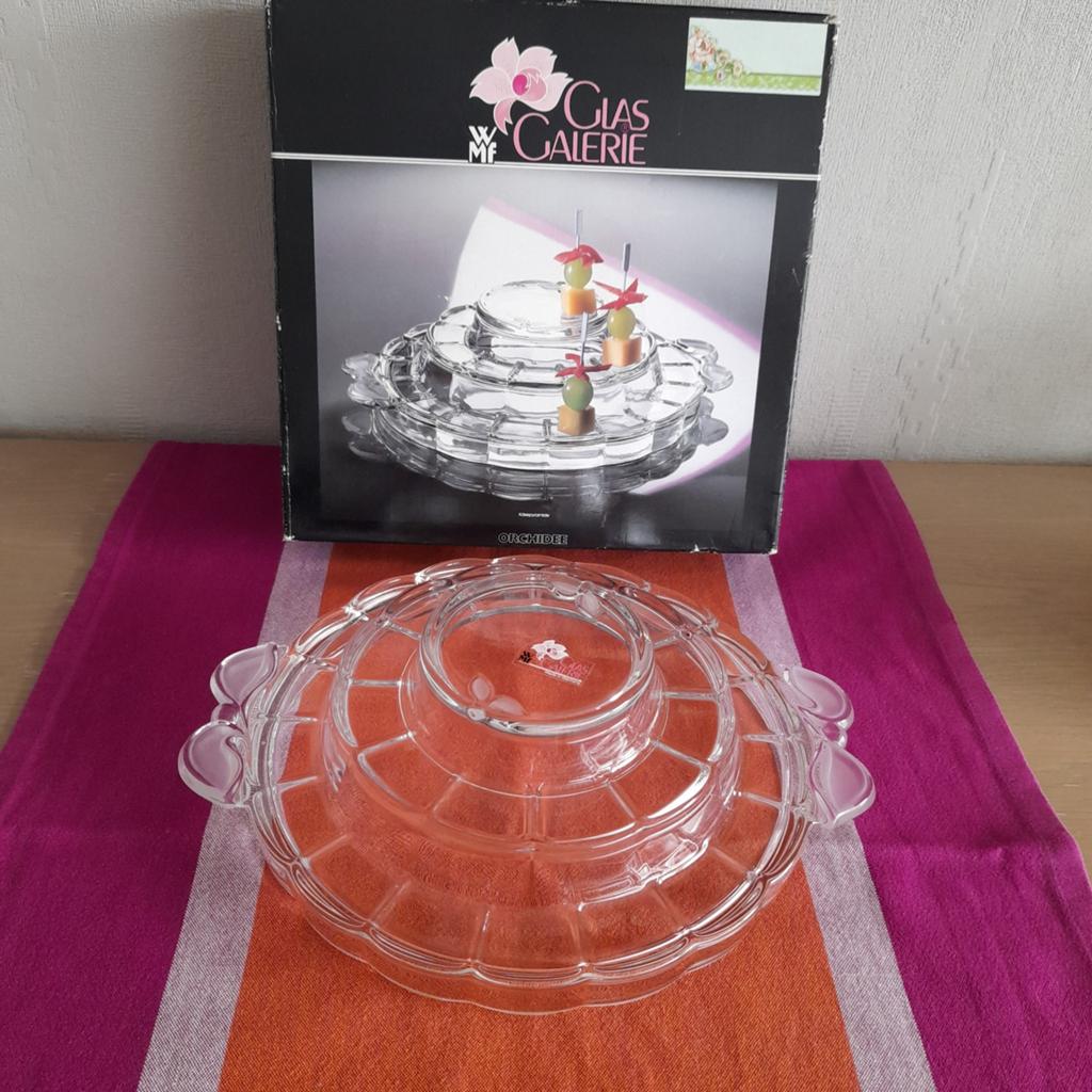 WMF  glazen piramide voor kaashapjes. Jaren '70., Ophalen of Verzenden