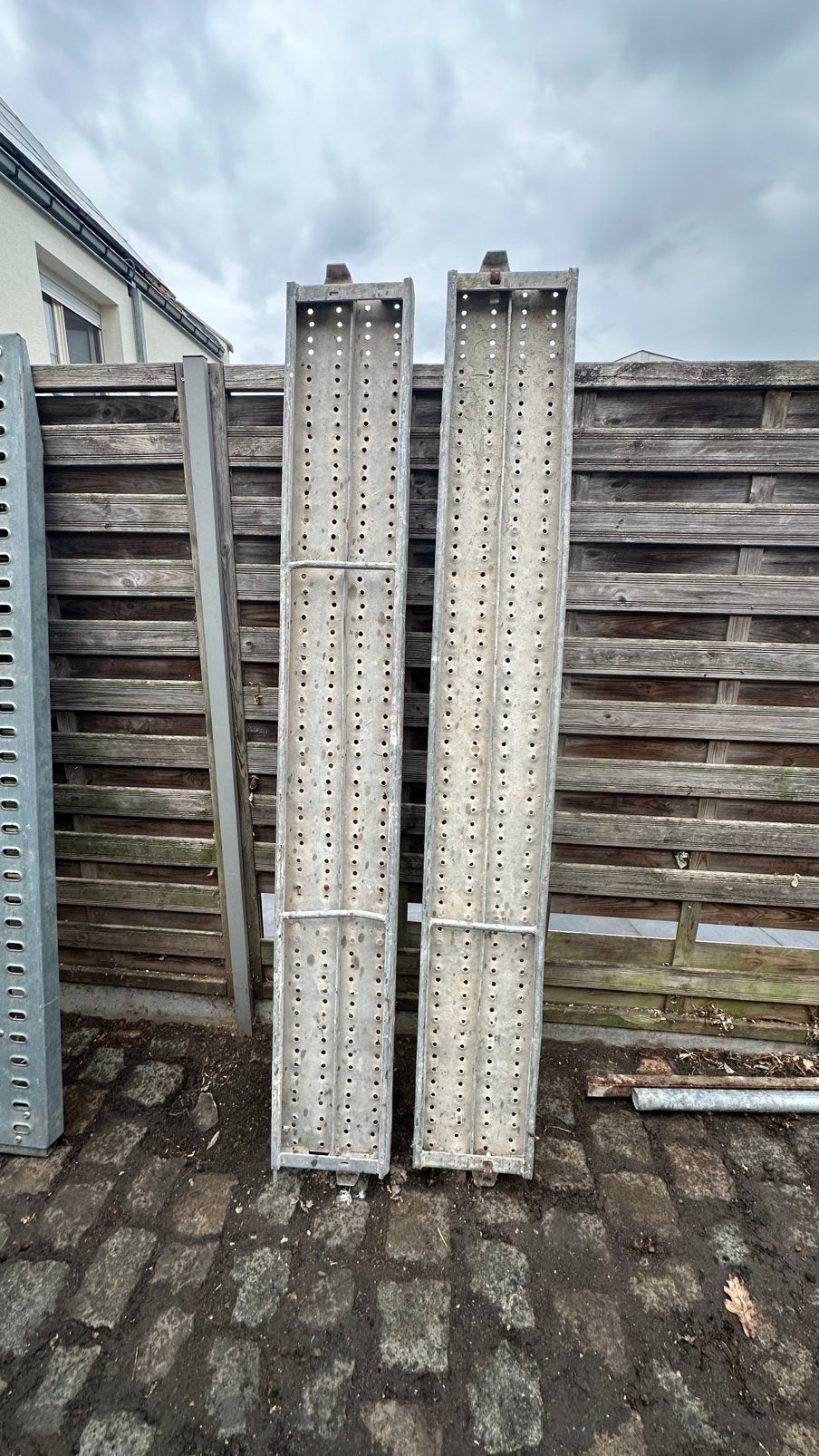 brugplankken/stalen geperforeerde steigerplanken 30x200cm, Ophalen, Gebruikt