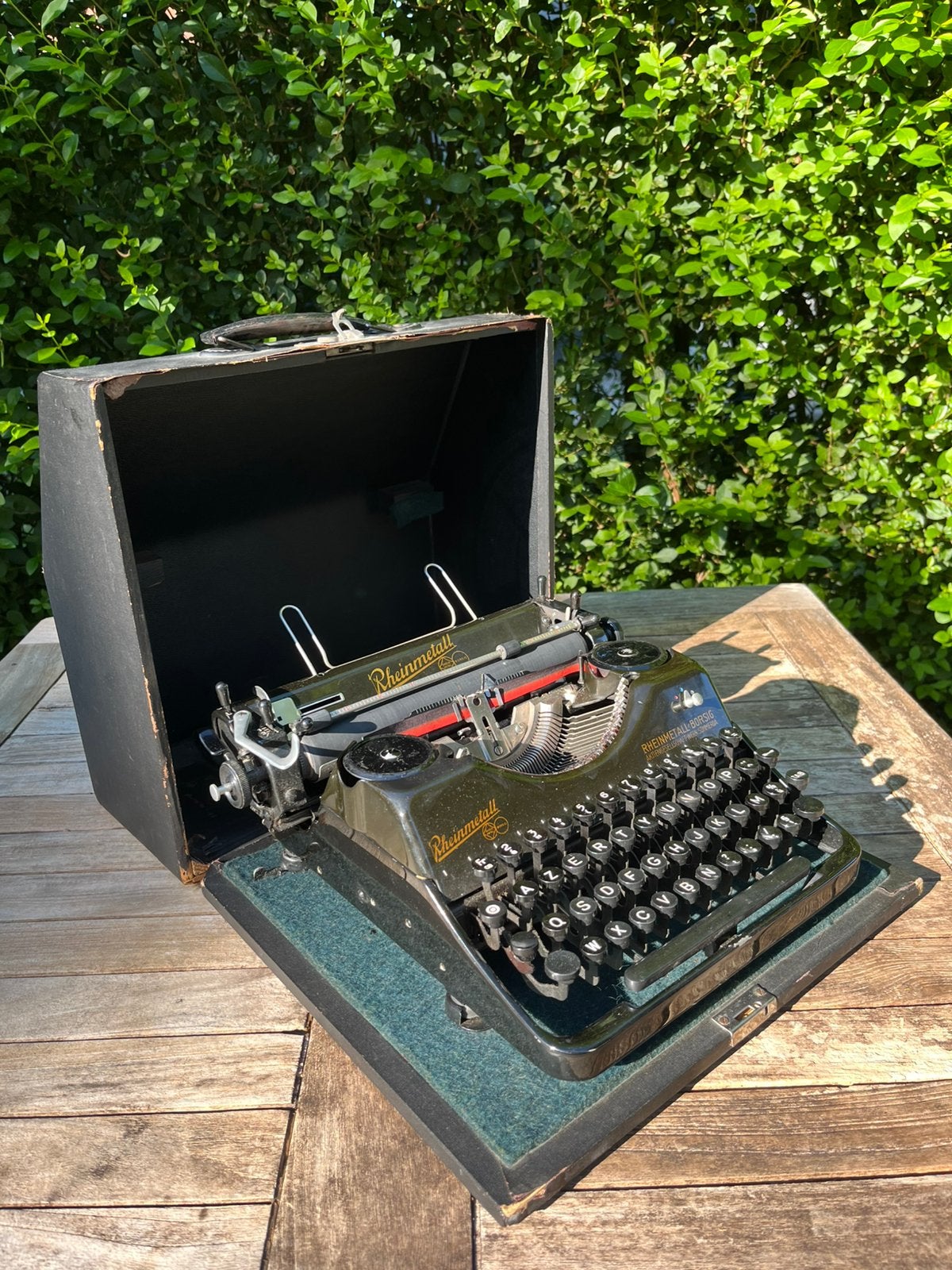 Rheinmetall Borsig 1940 Draagbare Typemachine met Hardcase, Diversen, Ophalen of Verzenden
