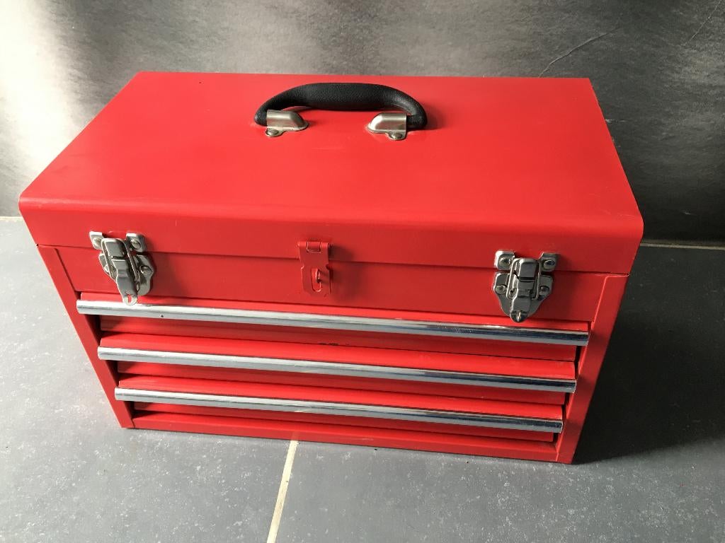 Metalen toolbox gereedschapskist met schuiven-géén biedingen, Doe-het-zelf en Bouw, Gereedschapskisten, Ophalen of Verzenden, Zo goed als nieuw
