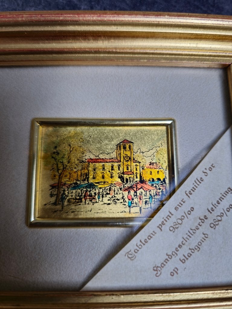 Petit tableau peint sur feuille d or, Enlèvement