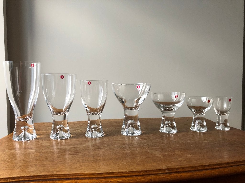verrerie Iittala Tapio (12 pièces) vintage, Antiquités & Art, Antiquités | Verre & Cristal, Enlèvement