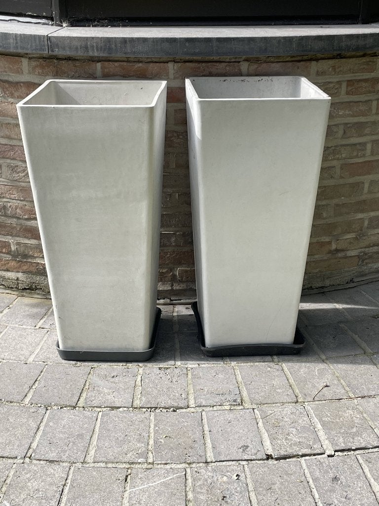 hoge vierkante bloembak 70cm hoog merk ecopots, Jardin & Terrasse, Bacs à fleurs & Jardinières, Synthétique, Enlèvement, Intérieur
