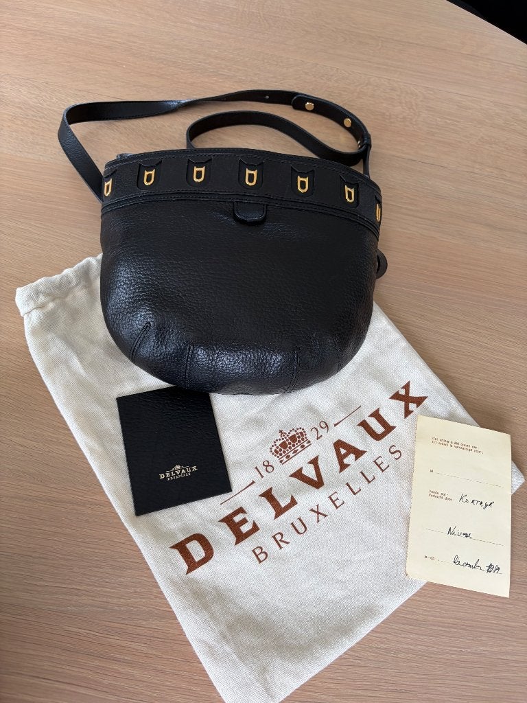Delvaux, Ophalen of Verzenden, Zo goed als nieuw, Zwart, Schoudertasje