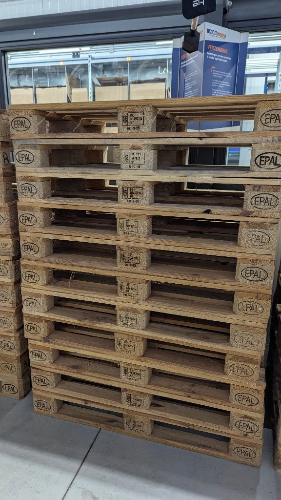 Nieuwe europalletten te koop – per 10 stuks, Ophalen, Minder dan 25 mm, Nieuw, Minder dan 200 cm