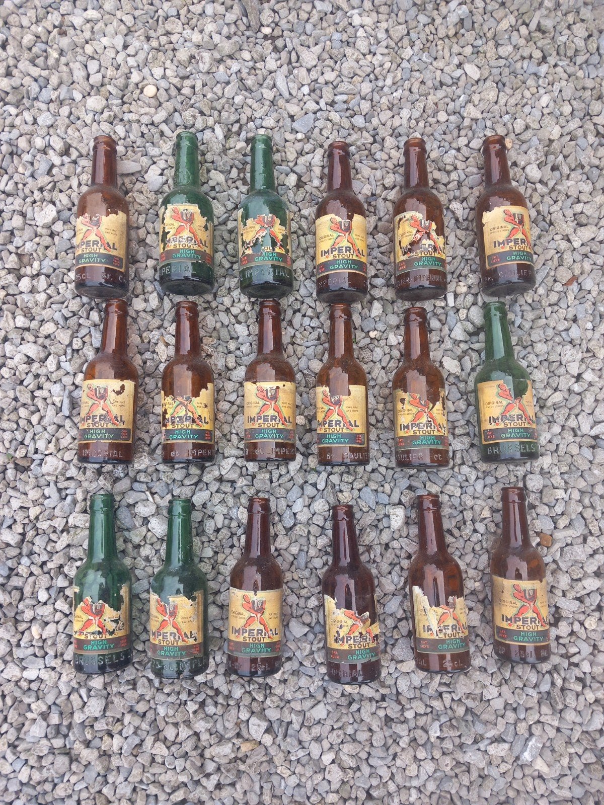 Lot d'anciennes bouteilles bière Imperial Stout (Anderlecht), Collections, Enlèvement ou Envoi, Bouteille(s)