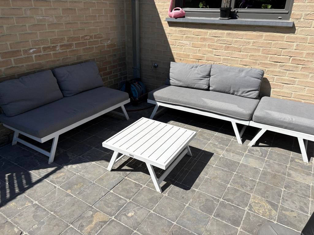 Exterioo Vinci modulaire lounge set inclusief kussens, Table d'appoint, 5 places, Aluminium, Enlèvement