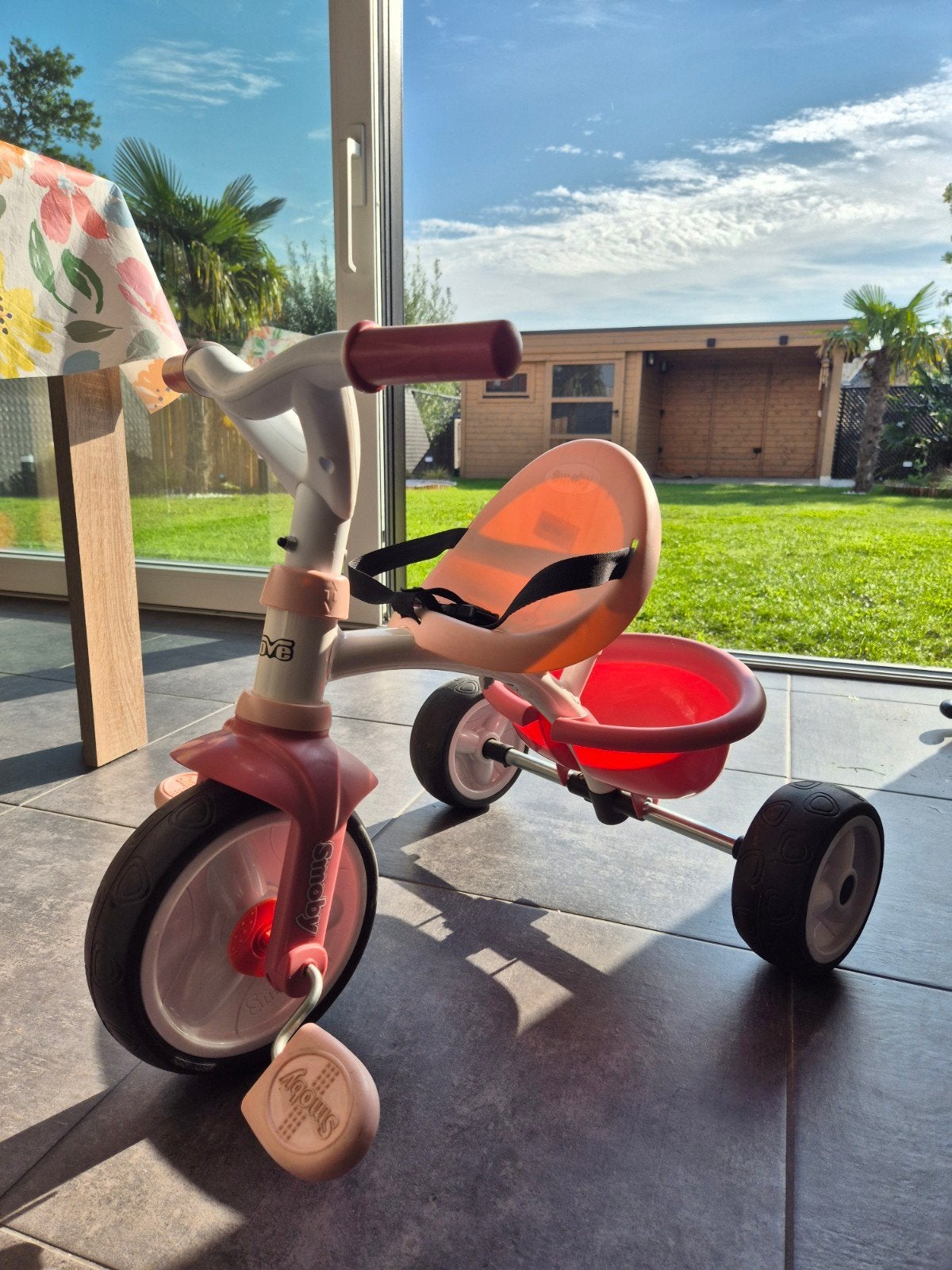 Driewieler met duwstang - SMOBY, Ophalen, Gebruikt, Smoby, Duwstang