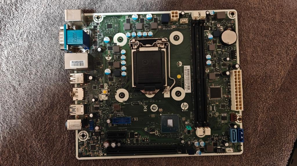 HP Prodesk moederbord defect, LGA 1151, DDR4, Ophalen of Verzenden, Micro-ATX