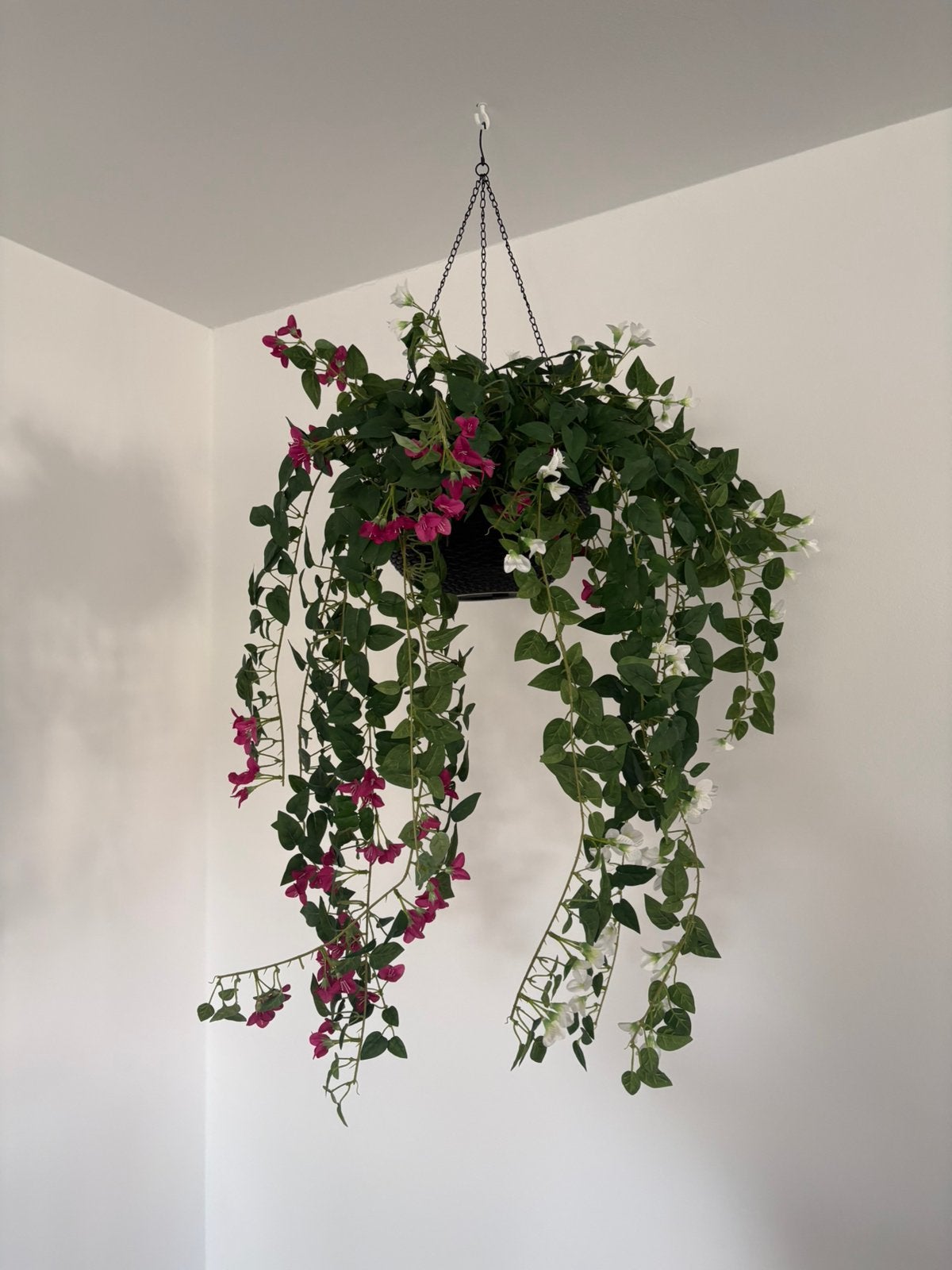 Kunsthangplanten incl. 2 hangpotten met ophangketting, 70 cm, Vert, Intérieur, Comme neuf
