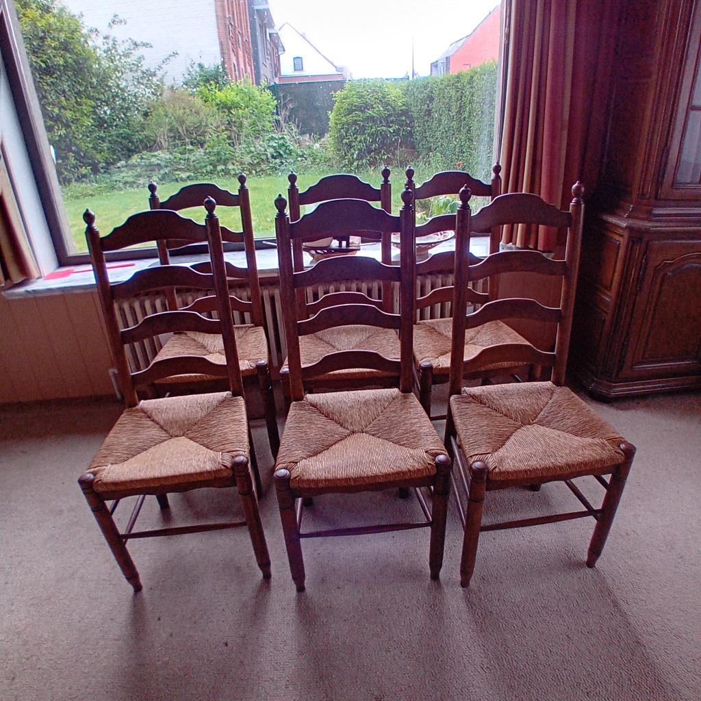 tafel en 6 stoelen, Ophalen, Gebruikt