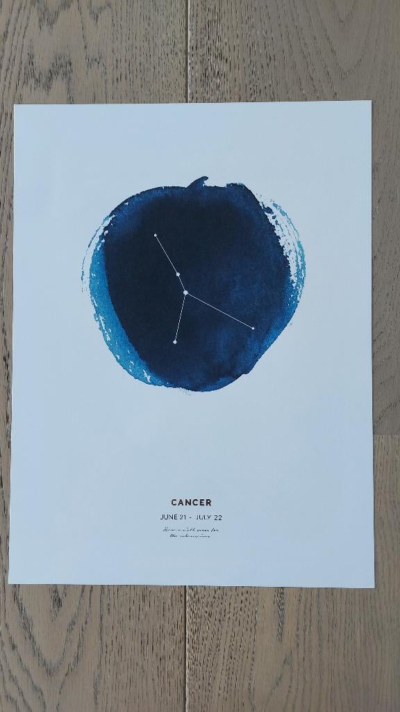 Poster sterrenbeeld Kreeft, Neuf, Moins de 50 cm, Moins de 50 cm, Enlèvement
