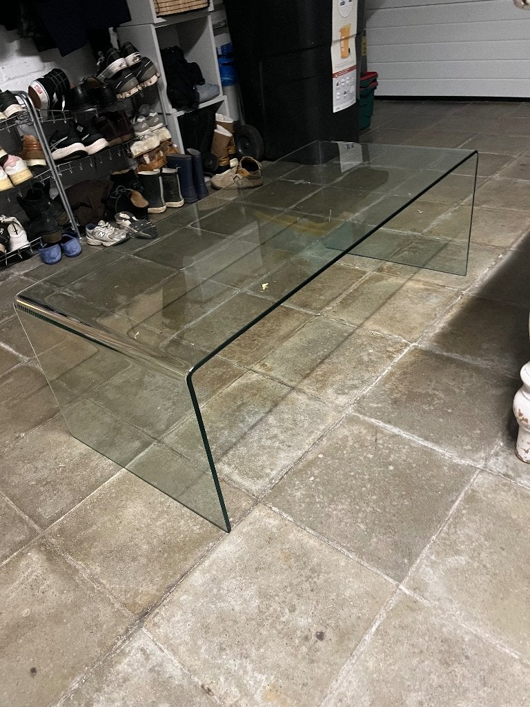 Glazen salontafel, Ophalen, 100 tot 150 cm, 50 tot 100 cm, Moderne