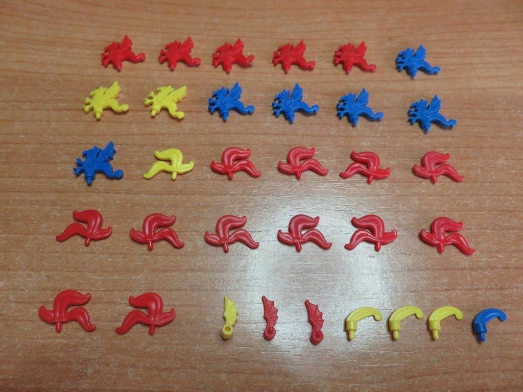 33 Lego pluimpjes + Vedertjes, Gebruikt, Lego, Accessoire, Ophalen of Verzenden