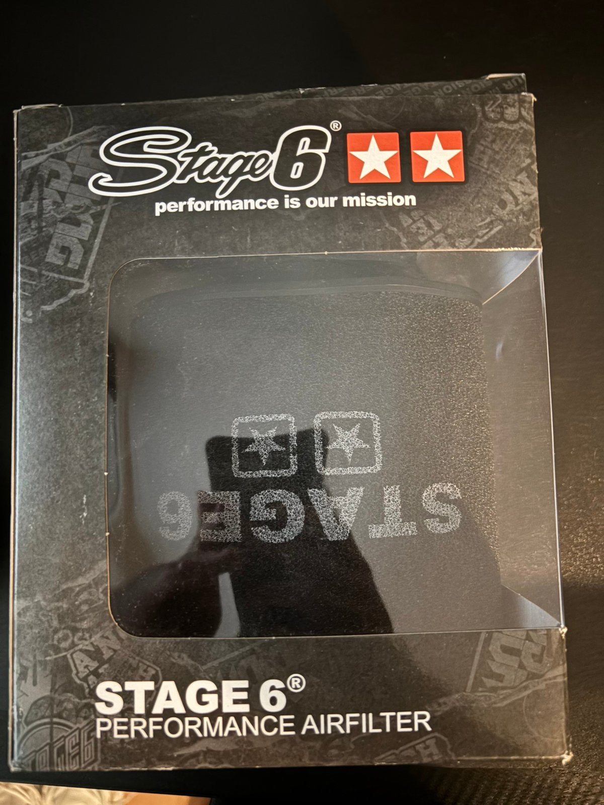 Luchtfilter Stage6 Dubbel laags Ovaal / Recht 70 mm Zwart, Enlèvement, Ne fonctionne pas