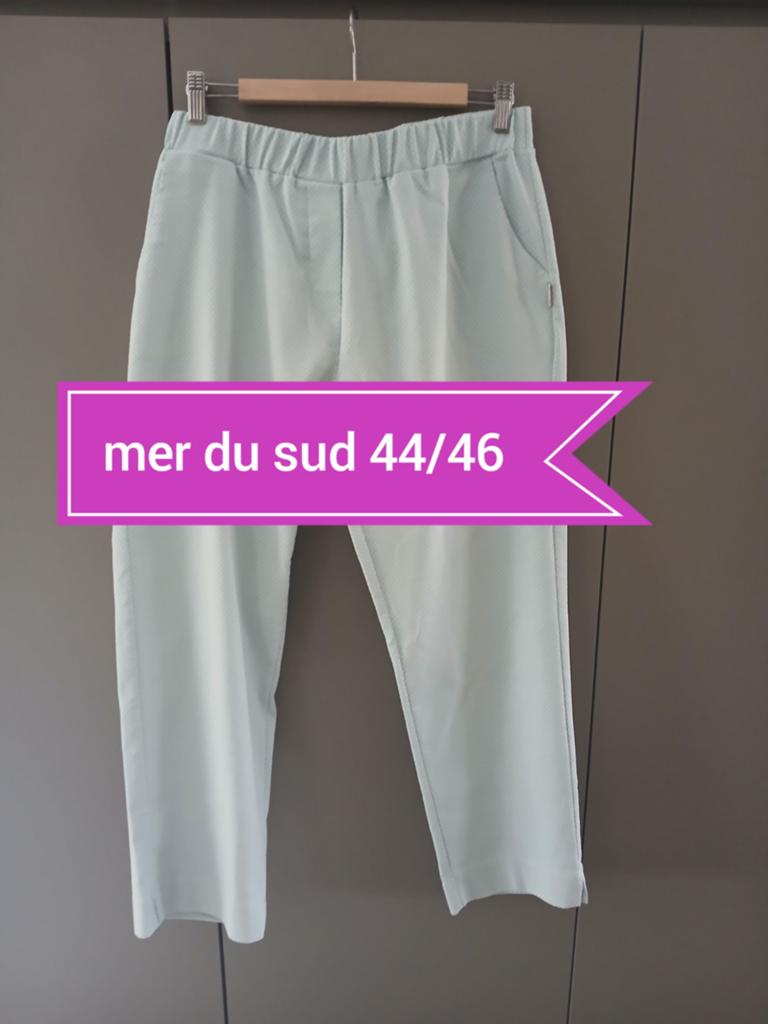 Broek mer du sud 44/46, Kleding | Dames, Broeken en Pantalons, Zo goed als nieuw, Maat 42/44 (L), Groen, Lang, Verzenden