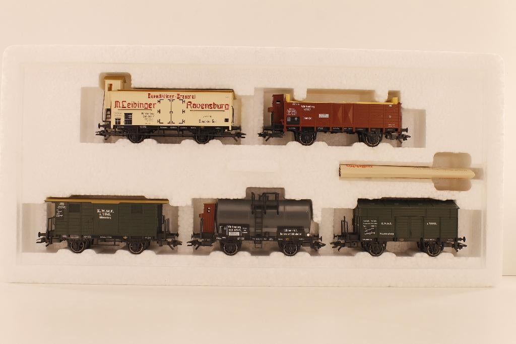 Marklin 4510 H0 Set van vijf goederenwagens van de K.W.St.E, Wisselstroom, Treinset, Ophalen of Verzenden, Zo goed als nieuw