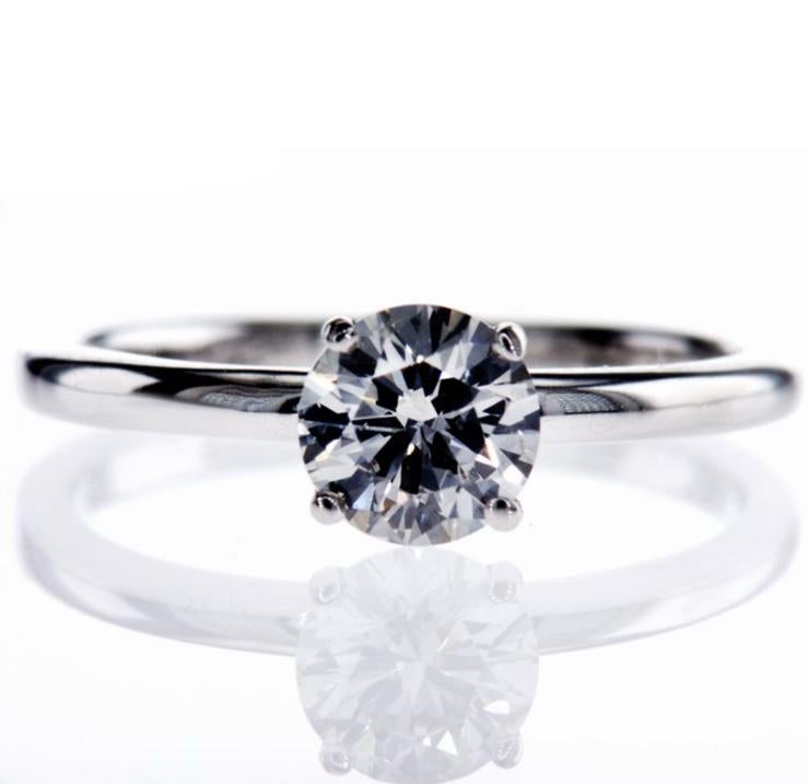 Ring 1,01 ct diamant 14k witgoud, Enlèvement ou Envoi, Comme neuf