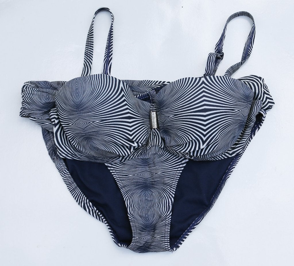 Nickey Nobel blauw/witte bikini - 42 C/D, Kleding | Dames, Blauw, Ophalen of Verzenden, Zo goed als nieuw, Nickey Nobel