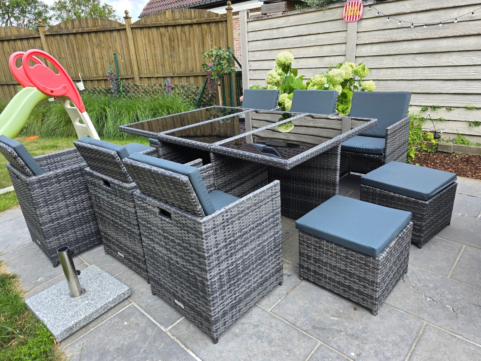 Set de jardin en rotin 10 personnes neuf, Jardin & Terrasse, Enlèvement