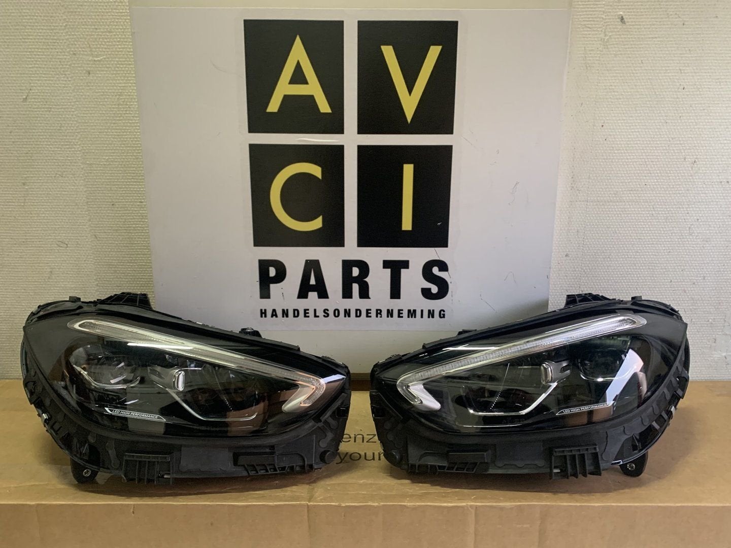 Koplamp SET Mercedes C klasse W206 full led Links rechts, Utilisé, -, -, Enlèvement ou Envoi