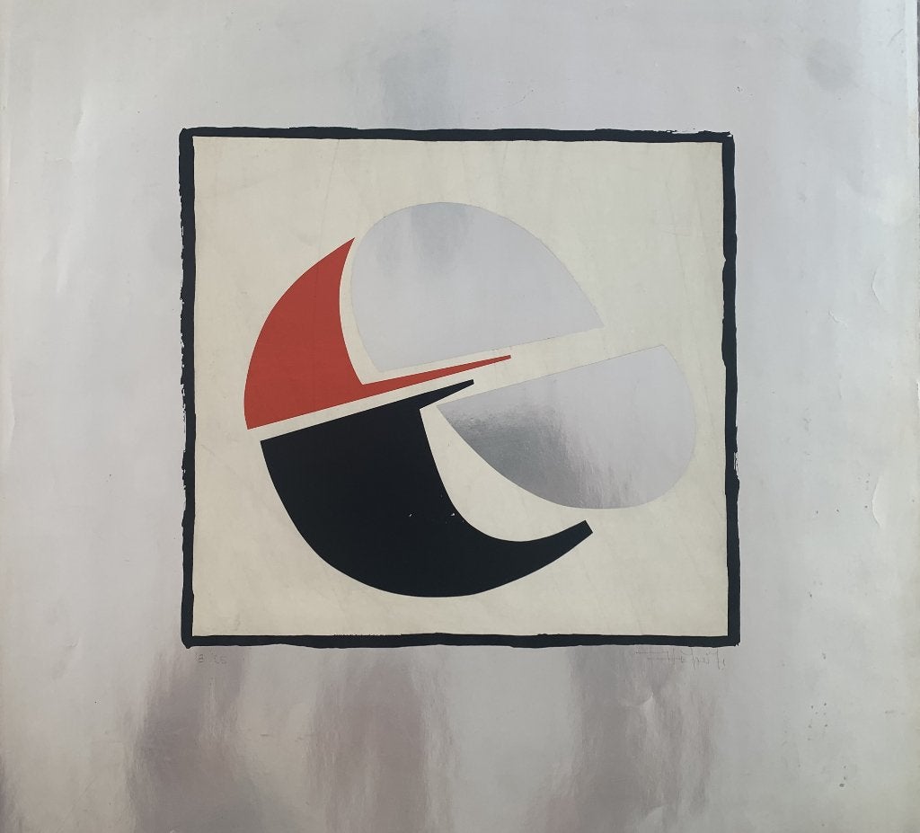 Jean-Pierre Ghysels - zeefdruk - abstracte compositie, Antiek en Kunst, Genummerd, Ophalen of Verzenden, Zeefdruk
