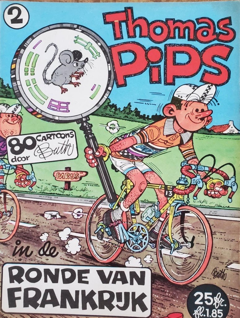 Thomas Pips nr 2 in de Ronde van Frankrijk 1ste druk 1972, Boeken, Eén stripboek, Ophalen of Verzenden, Zo goed als nieuw, Buth